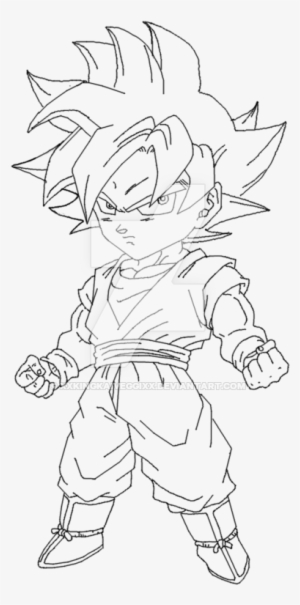 Chibi Goku Drawing - Goku Super Saiyan Drawing Easy #3148059