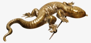 Rare Antique Ormolu Komodo Dragon Brooch, Oriental - Rare Antique Ormolu Komodo Dragon Brooch, Vintage Oriental #3148396