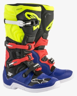 Mens Alpinestars Black Blue Red Yellow Tech 5 Off Road - Tech 5 Alpinestars #3150040