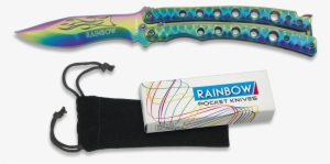 Butterfly Pocket Knife Rainbow 10 Cm - Navajas Rainbow #3151319