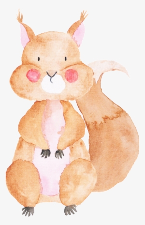 Brown Watercolor Cute Hand Drawn Small Animal - Watercolor Painting #3151578