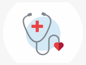 Drawing Of A Stethoscope With A Red Cross On A Blue - Heart Nursing Drawing #3152125