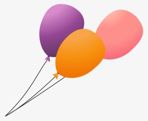 Orange Balloons Clip Art - Ballonnen Png #3152702