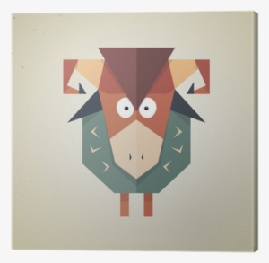Cute Origami Sheep From Folded Paper Canvas Print • - Origami #3153932