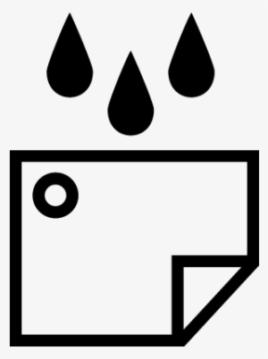 Water Droplets And Folded Paper Vector - Tarpaulin Icon #3153979