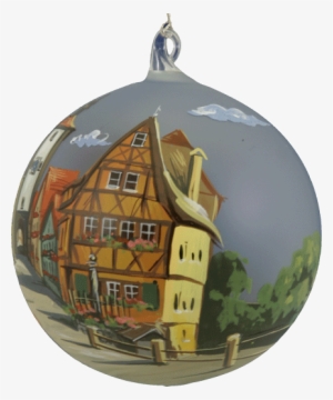 Glass Storm Light Ball "rothenburg's Plönlein" - Locket #3155101