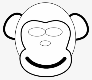 How To Set Use Monkey Face Clipart - Monkey Black White Vector #3155214