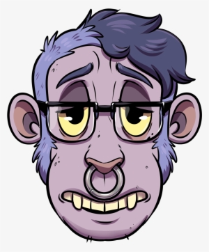 Monkey Face - Cartoon #3155346