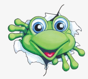 Cartoon - Austin Frog Tearing Out Tile Coaster #3156054