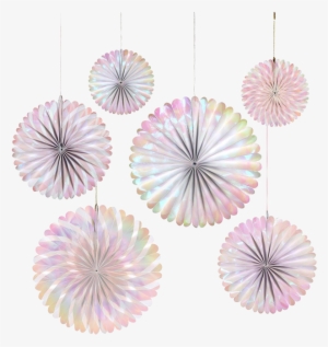 Iridescent Fans - Meri Meri Iridescent Pinwheel Party Decorations Set #3156601