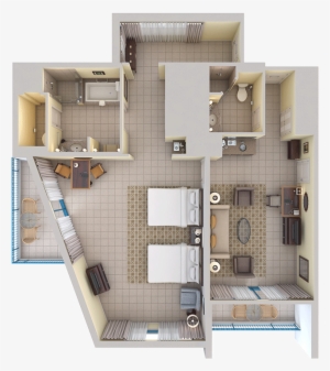 View 3d Floor Plans - Floor Top View Png #3156720