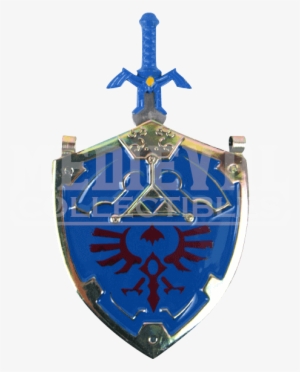 Blue Master Sword And Shield Necklace #3157076