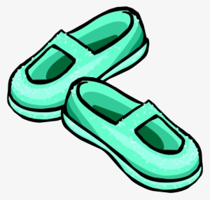 Sparkly Sea Foam Slippers Icon - Club Penguin Rare Shoes #3158409