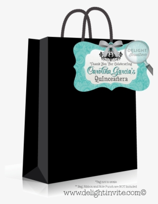 Tiffany Blue Chandelier Quinceñeara Favor Tags - Breakfast At Tiffany Paper #3159348