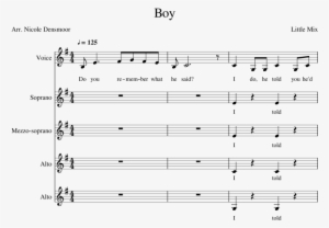 Boy Sheet Music Composed By Little Mix 1 Of 15 Pages - Sheet Music #3159492
