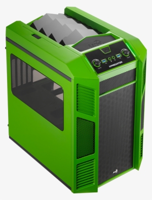 Aerocool Xpredator Cube Green Sff Chassis - Aerocool Xpredator Cube Green #3162289