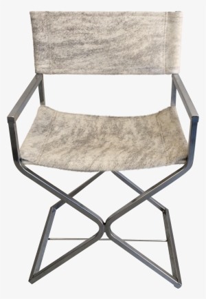 A Steel Chrome Plate Square-tubular Directors Chair - Folding Bowl Chair #3162816