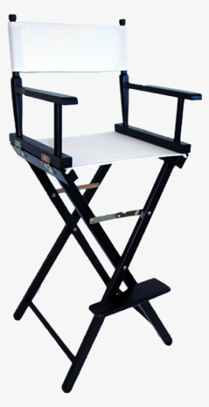 The Tall Directors Chair In Black Wood With A White - White Tall Directors Chair #3163339