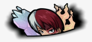 Holographic Shoto Todoroki Peeker Sticker - Sticker #3164046