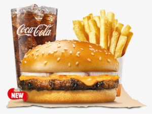 Cheesy Beef Meal - Burger Fries And Coke #3164218