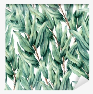 Seamless Pattern With Eucalyptus Leaves - Tapeta Eukaliptus #3164397