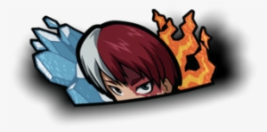 Shoto Todoroki Peeker Sticker - Sticker #3164439