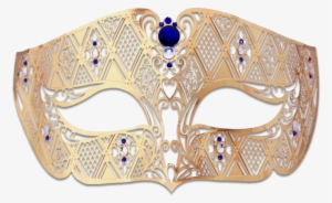 Gold Series Diamond Design Laser Cut Venetian Masquerade - Mask #3164961
