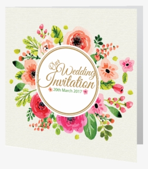 Printed Flower Garden Wedding Invite Day 124mm X 124mm #3165313 Printed Flower Garden Wedding Invite Day 124mm X 124mm #3165313