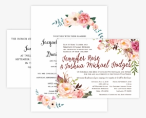 Wedding Invitations - Burgunder Marsala Erröten Boho Hochzeits-einladung #3165415