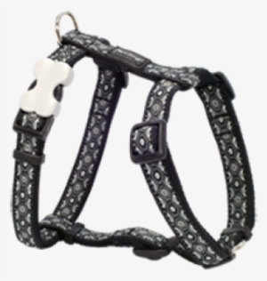 Red Dingo Desinger Dog Harness, Pawprints Red (12mm #3166695