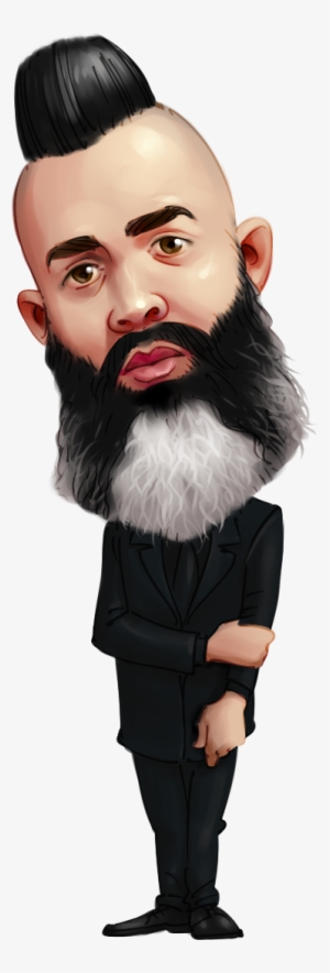 Caricature From Photo Man In Suit With Stylized Hair - Person #3166919