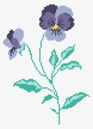 Pansy Flower - Embroidery #3168493