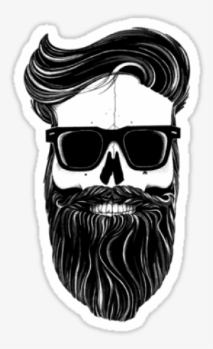 Ray Ban Png Red Ray's Black Bearded Skull - Caveira De Oculos E Barba #3168871