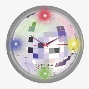Led Wall Clock, Mirror Ball, Ø 30 Cm - - Party Fun Lights Rotating Mirror Ball #3169133 Led Wall Clock, Mirror Ball, Ø 30 Cm - - Party Fun Lights Rotating Mirror Ball #3169133