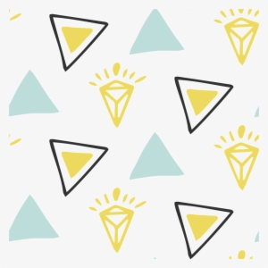 Yellow Triangle Transparent Fill Image - ลาย การ์ตูน Png #3169772