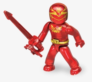 Red Ranger Bike Mode With Dragon Sword - Mega Bloks Power Rangers Megaforce Micro Action Figure #3169850