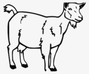 Free Goat Clipart - Goat Black And White Cartoon #3170139