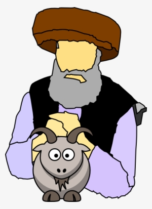 Leaning On Goat Clipart - Cafepress Cartoon Goat Framed Tile #3170402