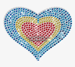 Glowing Heart Pattern Iron On Nailhead Transfer - Heart #3170419