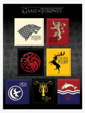 Game Of Thrones House Sigil Magnet Set - All The Game Of Thrones Houses Signs #3171200