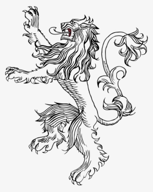 House Lannister Sigil Black And White - House Lannister Sigil Drawing #3171283