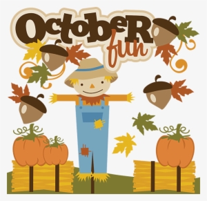 Scarecrow Clipart October - October Fun Clipart #3171802