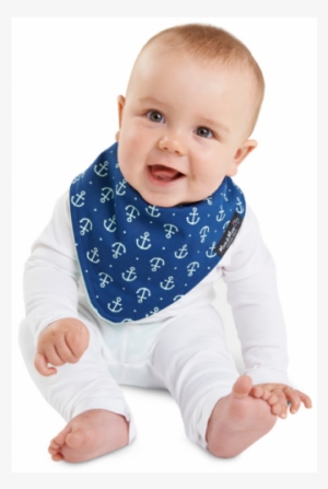 Sale Mum 2 Mum Fashion Bandana Wonder Bib Navy Anchor - Baby #3171803