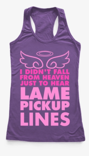 Lame Pick Up Lines Racerback Tank Top - Weeaboo Trash #3172300