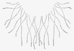 Crystal Strings Scoop Neckline - Line Art #3172342