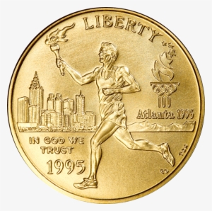 1995-w Olympic Torch Runner $5 Commemorative Gold ~ - $5 Commemorative Gold Coin #3173191