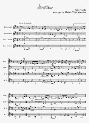 Lilium Sheet Music Composed By Yokio Kondo Arranged - Muiñeira De Lugo #3173800