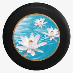 White Lotus Blossom Flower Yoga Serenity Namaste Jeep - Lotus Flower #3174385