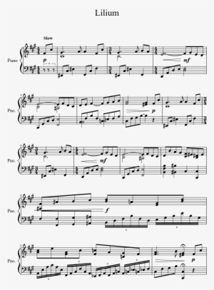 Lilium Sheet Music For Piano Musescore - Angry Birds Theme Song Flute Sheet Music #3174544
