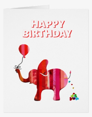 Gc002 Elephant Birthday Card - Elephant Birthday #3175105